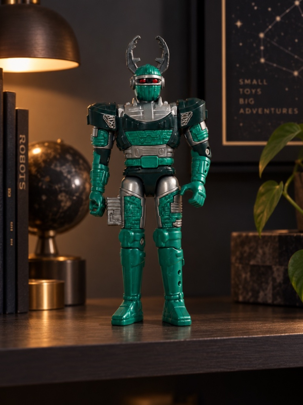 Vintage 1996 Bandai Big Bad Beetleborgs Green Hunter Beetleborg Action Figure 6"